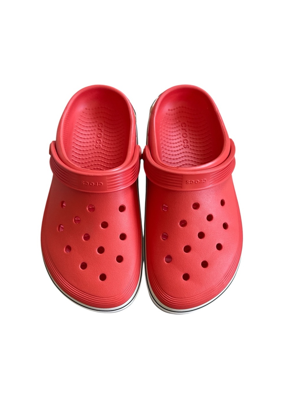 CROCS  Off Court Logo Clogs Tomato Red Men”s Size 6/ Women Size 8